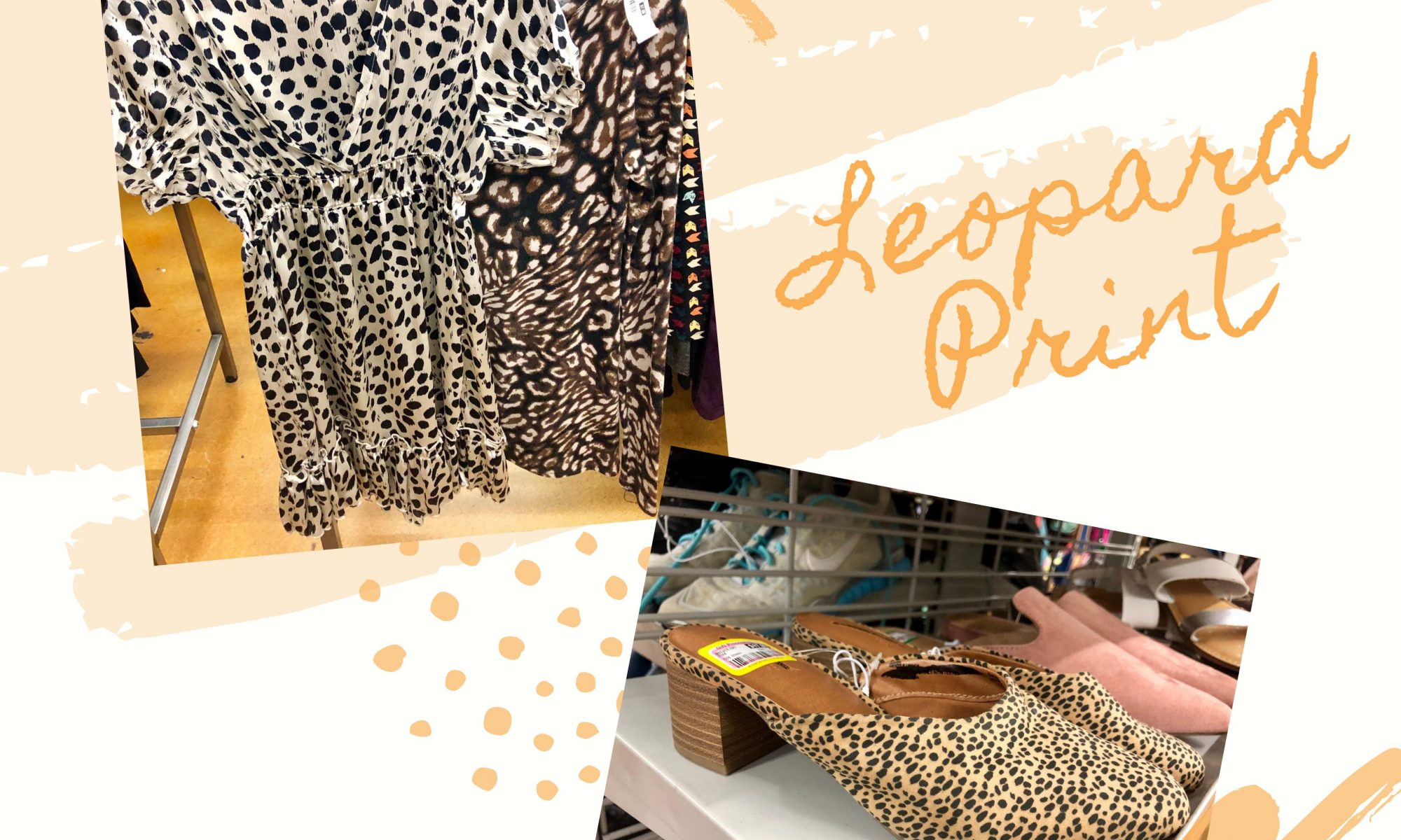 Leopard printed half shoes and ladie's top