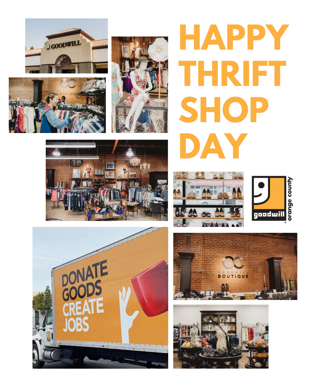 Happy thrift shop day poster