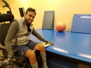 Hinesh at Goodwill of Orange County’s Fitness & Technology Center