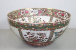 14 inch Asian Designed Enameled Ceramic Center Bowl