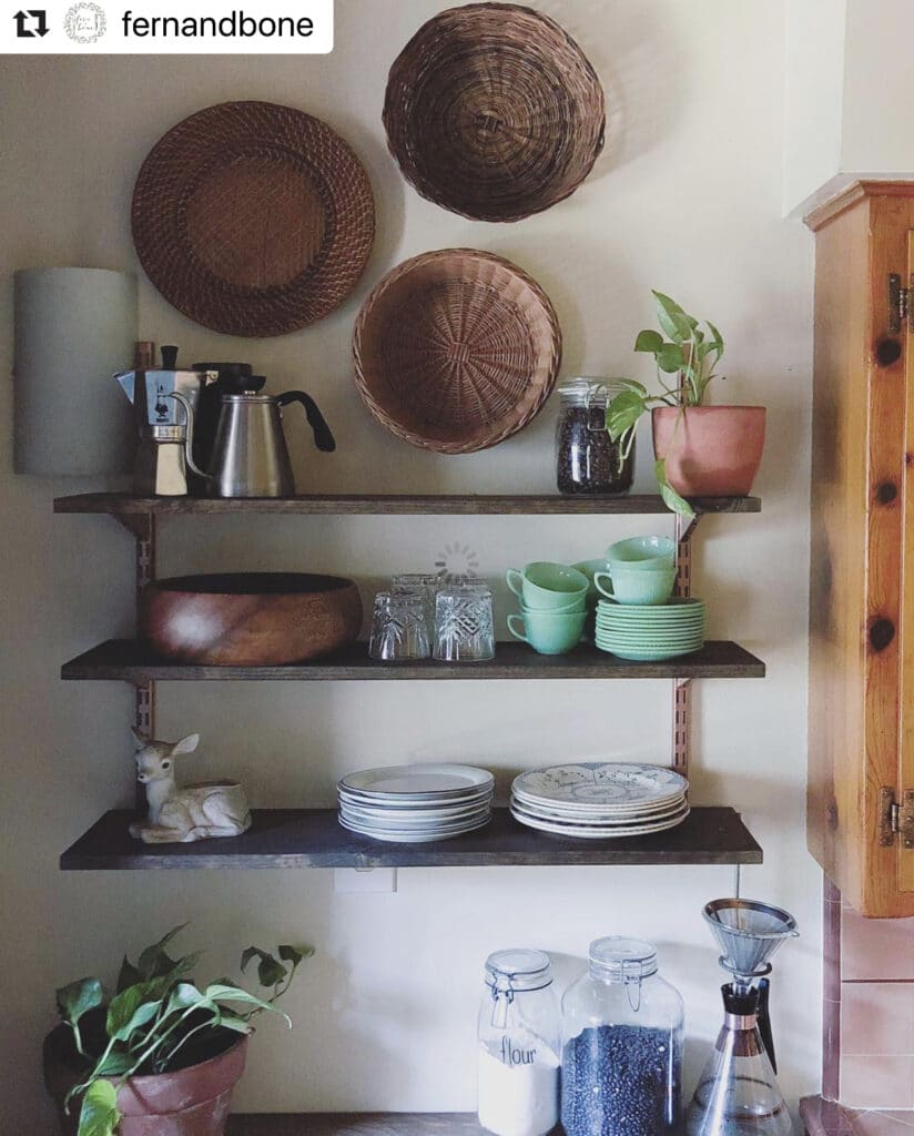 Organized kitchen cabinet