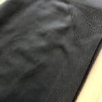 Black leggings with mesh paneling