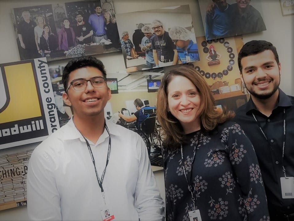 Two local high school students at Goodwill with Nicole Suydam