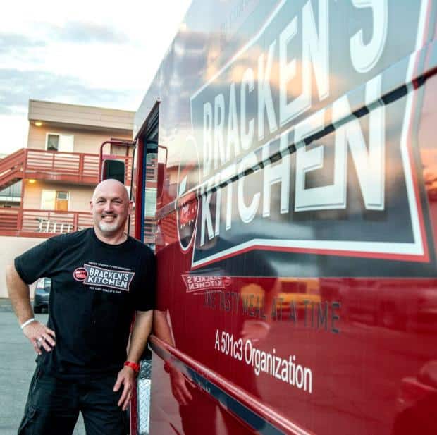 Bill standing next to his mobile food truck