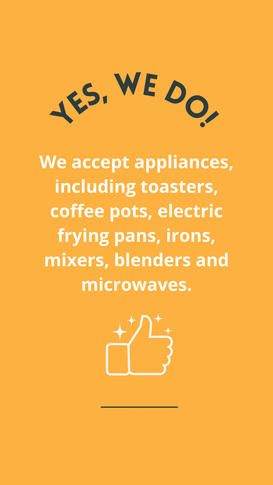 goodwill poster on donating small appliances