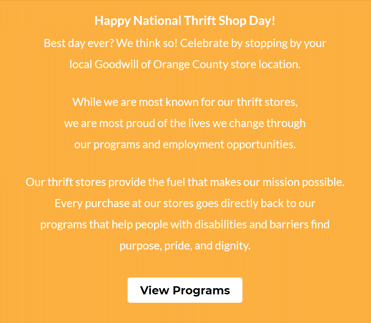 information on Happy thrift shop day