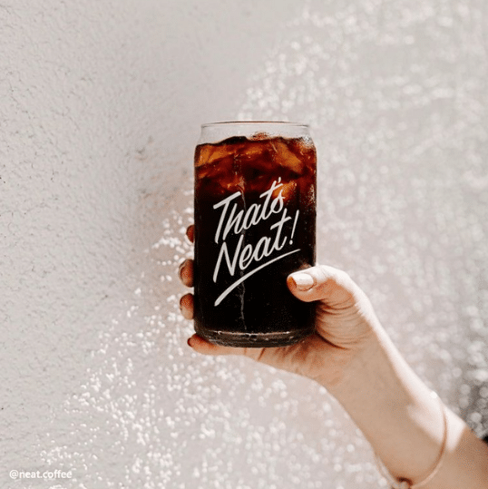 iced black coffee in a glass