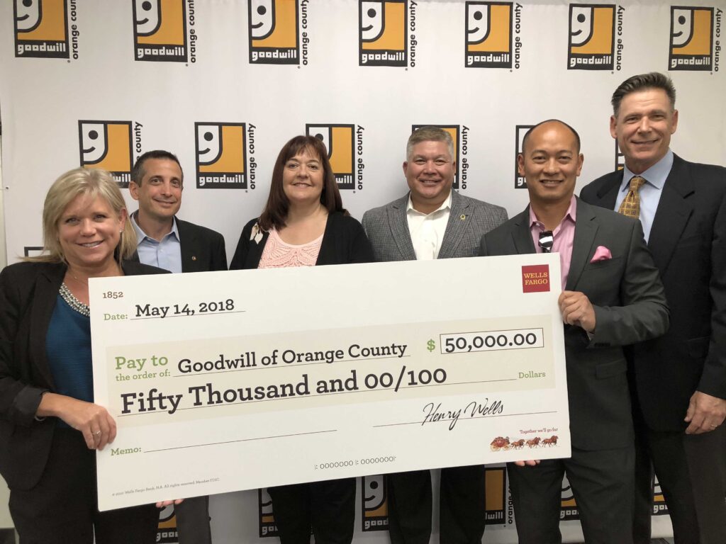 Goodwill Of Orange County Awarded 50,000 Grant From Wells Fargo To