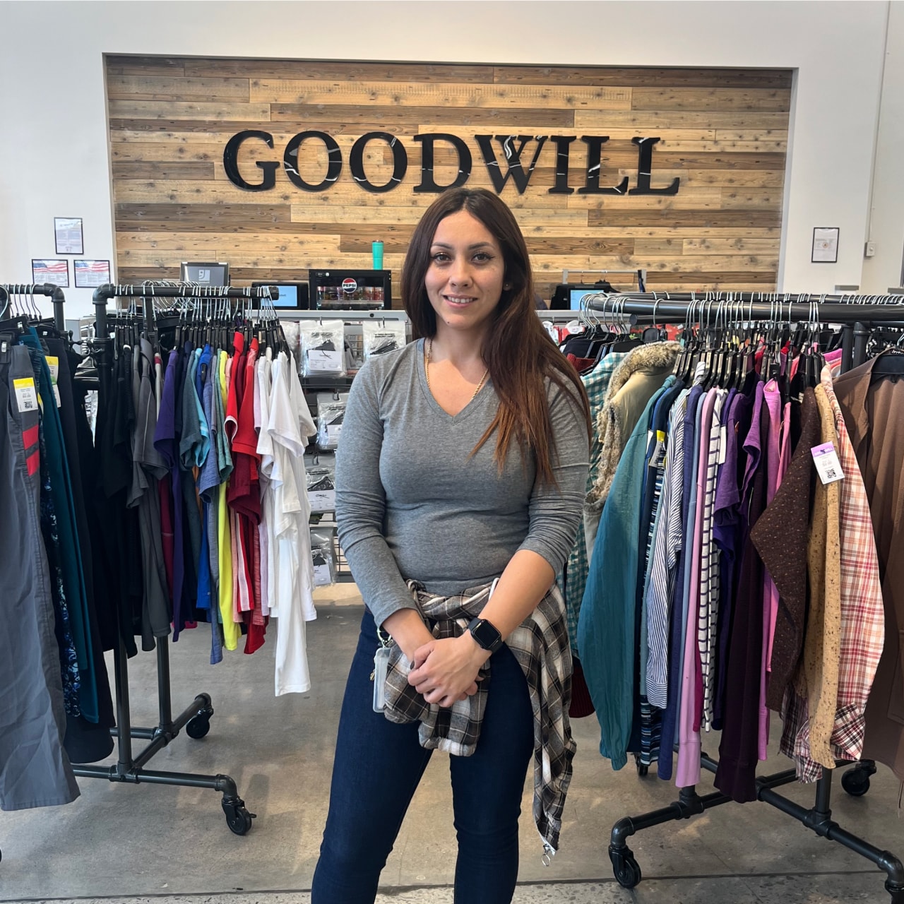 Photo of Goodwill's processor associate named Jessica Jimenez