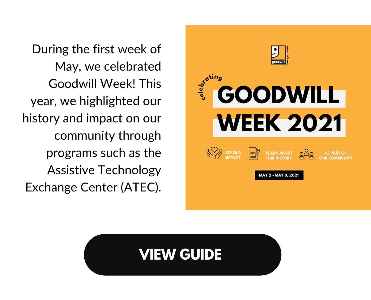 Goodwill week and ATEC program poster