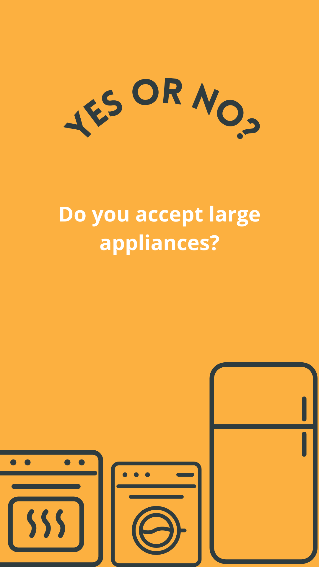 goodwill poster on donating large appliances