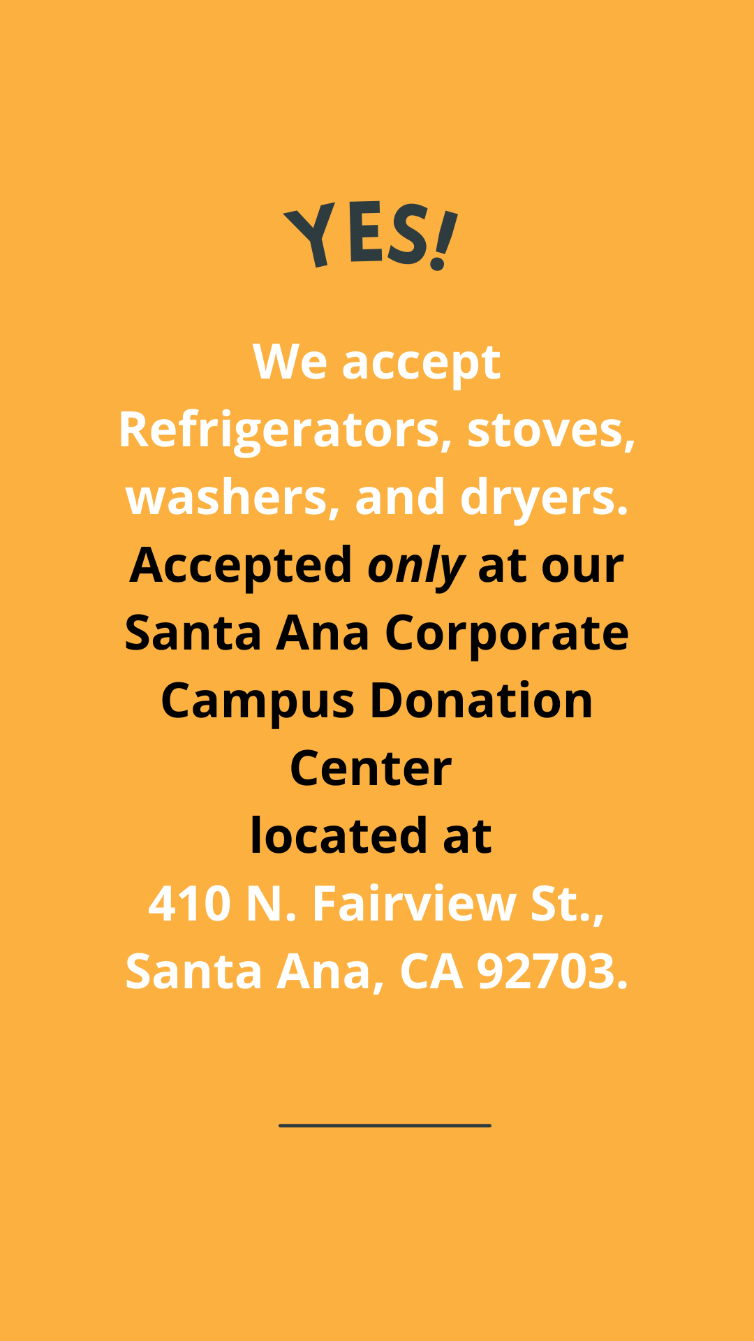 Poster on goodwill donation center