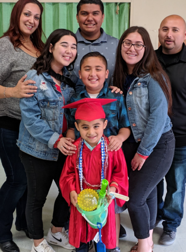 Luis Banuelos with his family