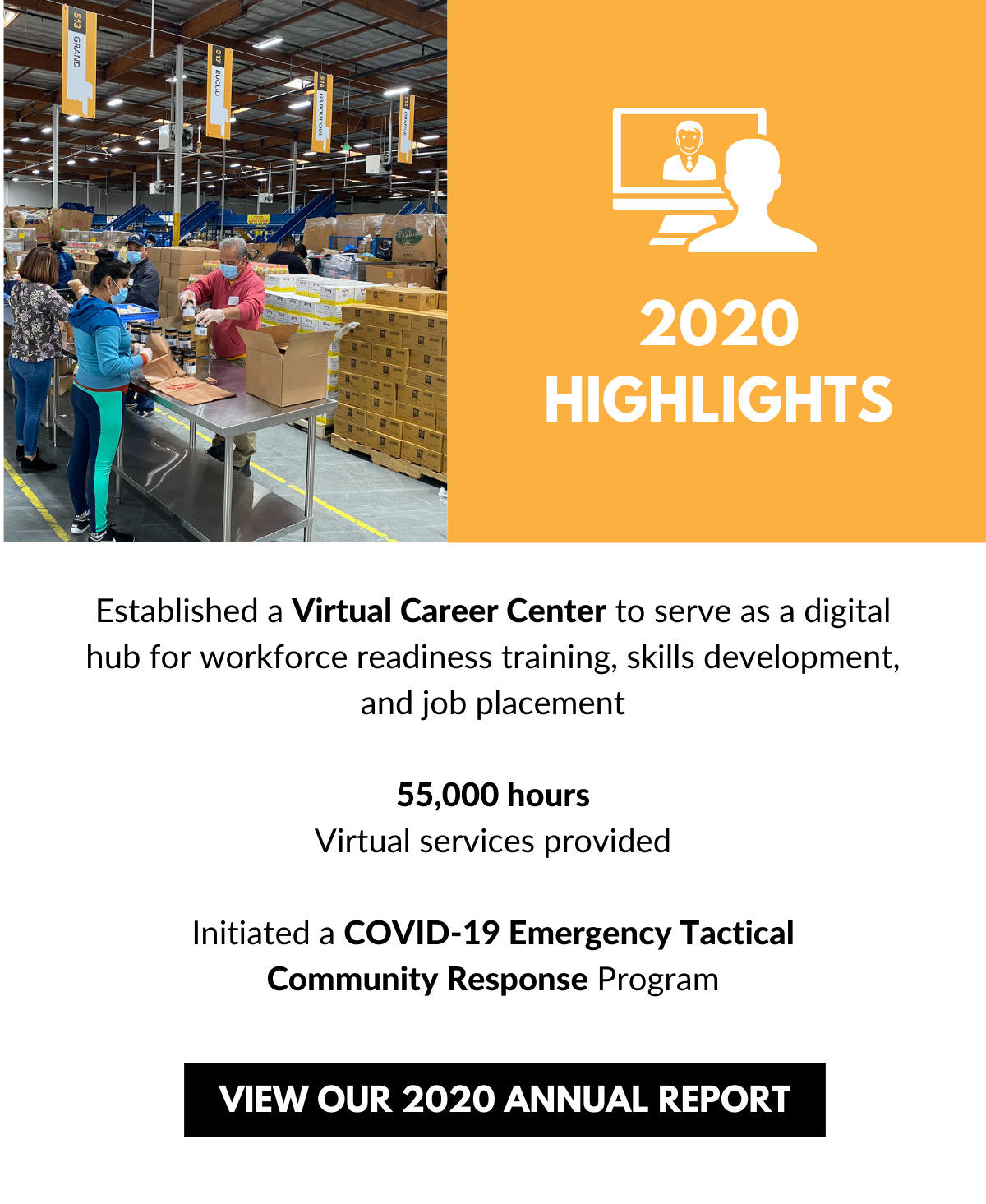 Poster with career center image