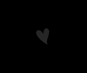 Black background with a grey heart