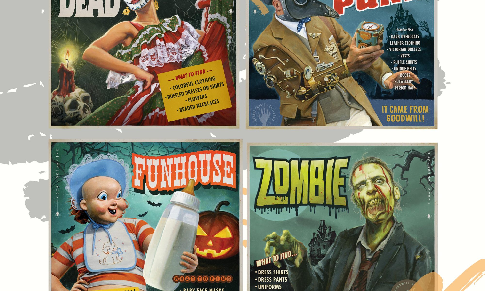 Collage of haloween poste