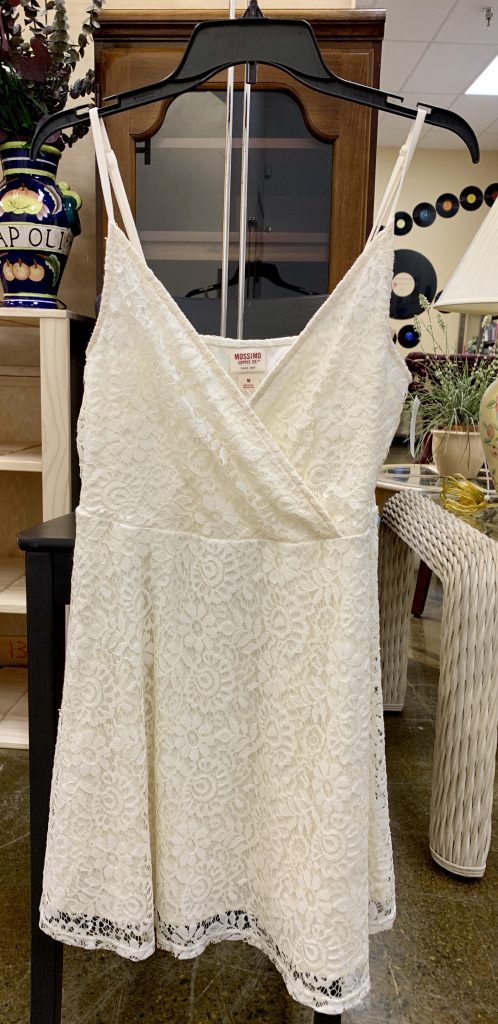 Simple white lace dress